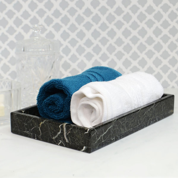 Trent Austin Design Bislim Polished Marble Bathroom Accessory Tray